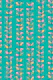Climbing Vines Stripe Retro Leaves Turquoise