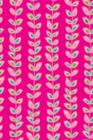 Climbing Vines Stripe Retro Leaves Fuchsia tapete