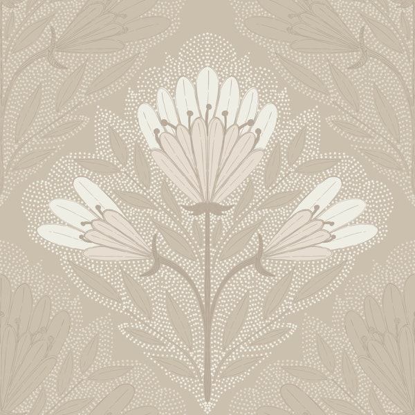 Solitary Floral Soft Neutral