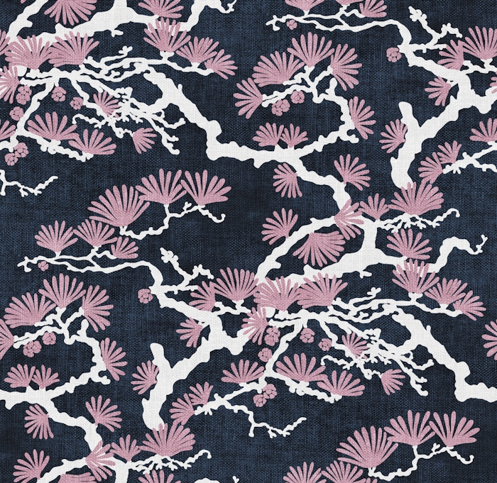 Japanese Pine Tree - Pink Wallpaper