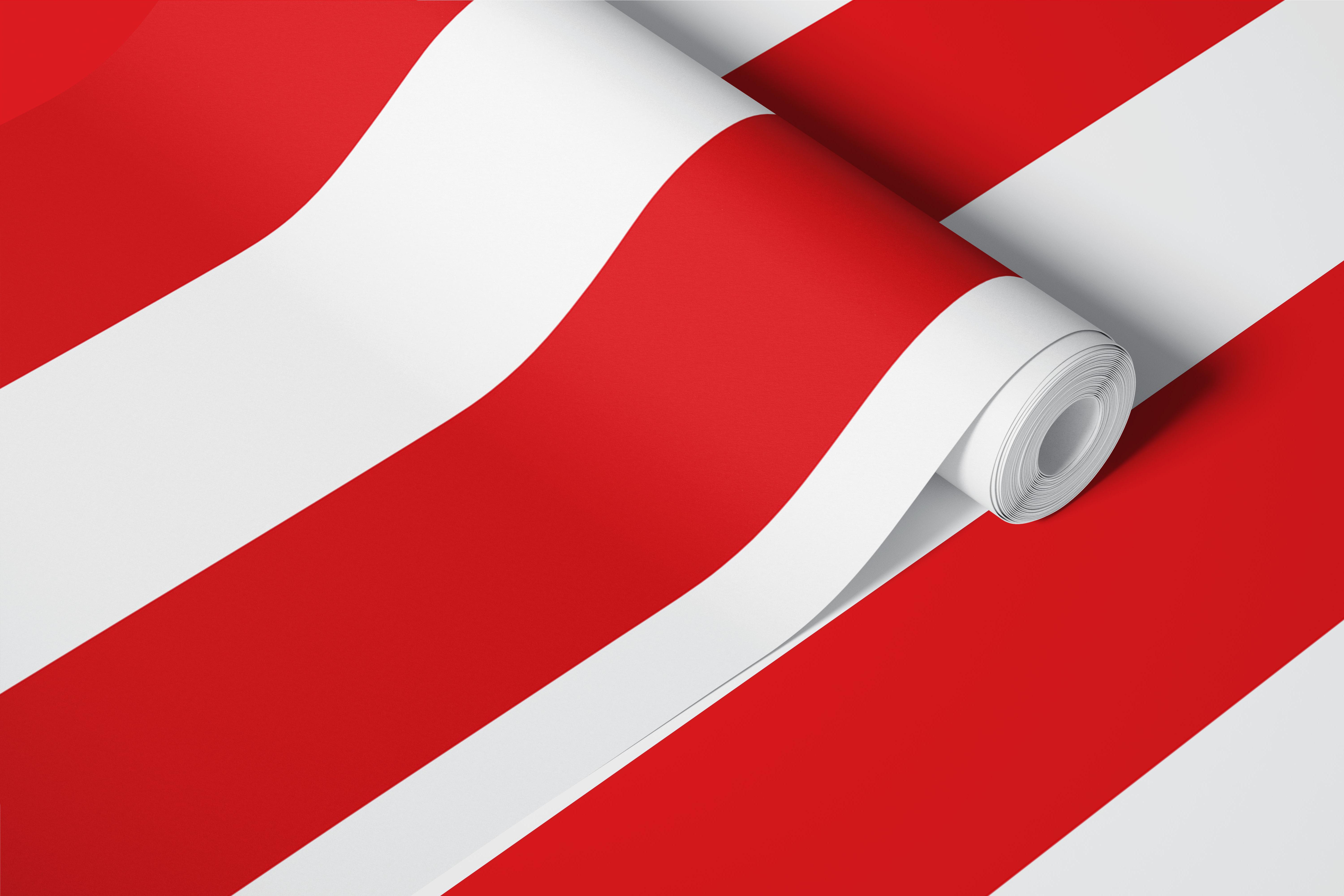 Red Christmas Stripes wallpaper in a room