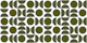 Trendy Circle Shapes Moss Green