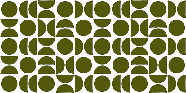 Trendy Circle Shapes Moss Green