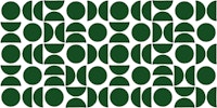 Trendy circle shapes Green ταπετσαρία