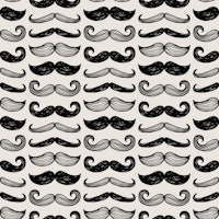 Vintage Hipster Mustache Styles Black White tapety