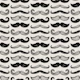 Vintage Hipster Mustache Styles Black White