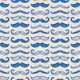 Vintage Hipster Mustache Styles Navy Blue