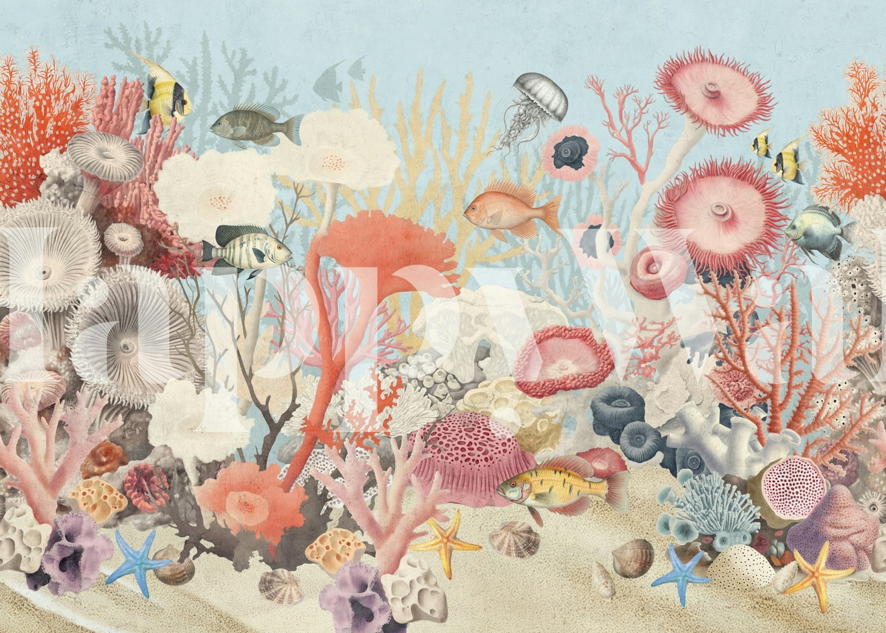 Tapeta Vintage Sea Kingdom v pokoji