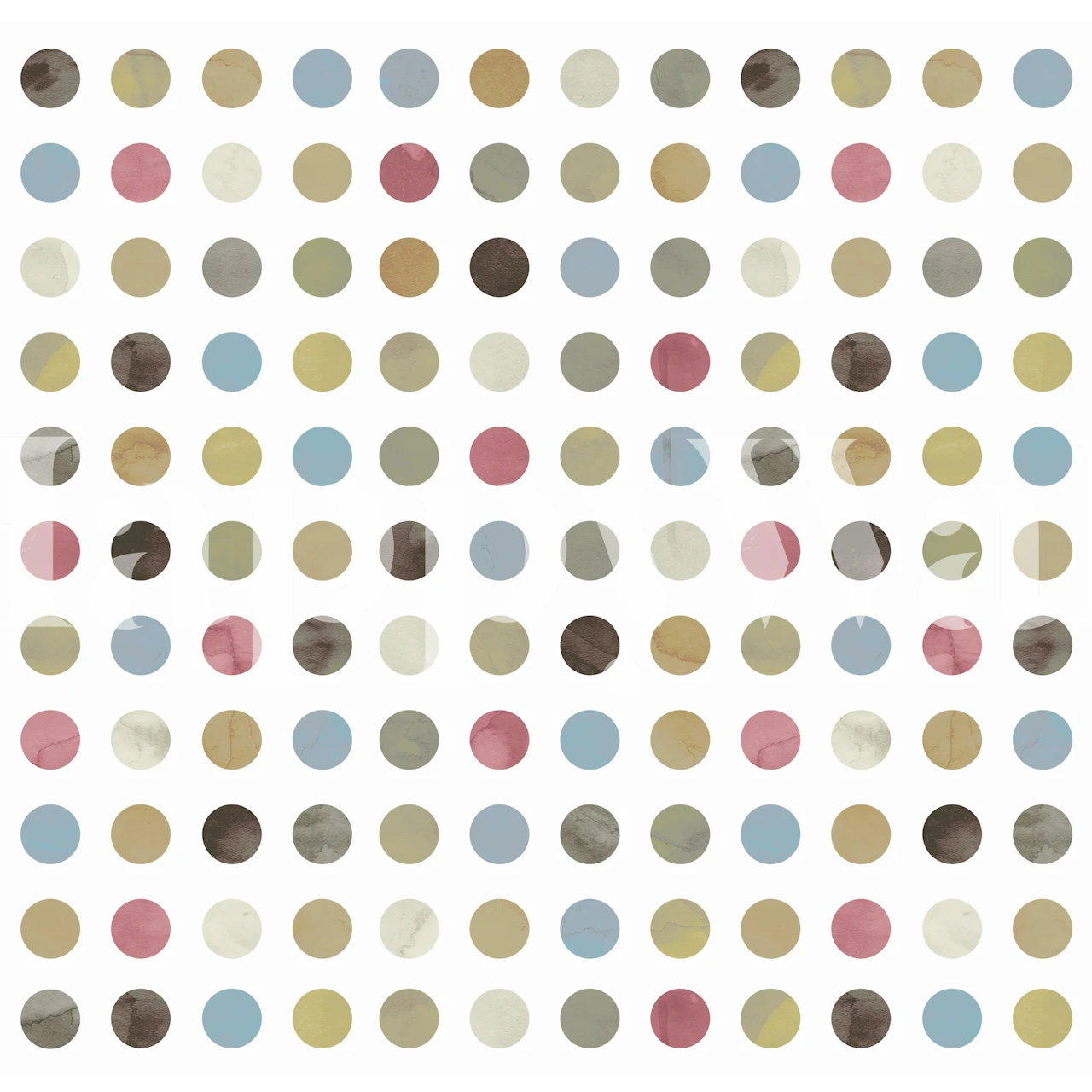 Wallpaper with pastel dot pattern in a room