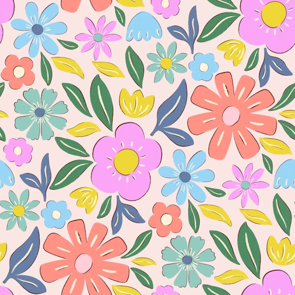 Bright Floral Garden