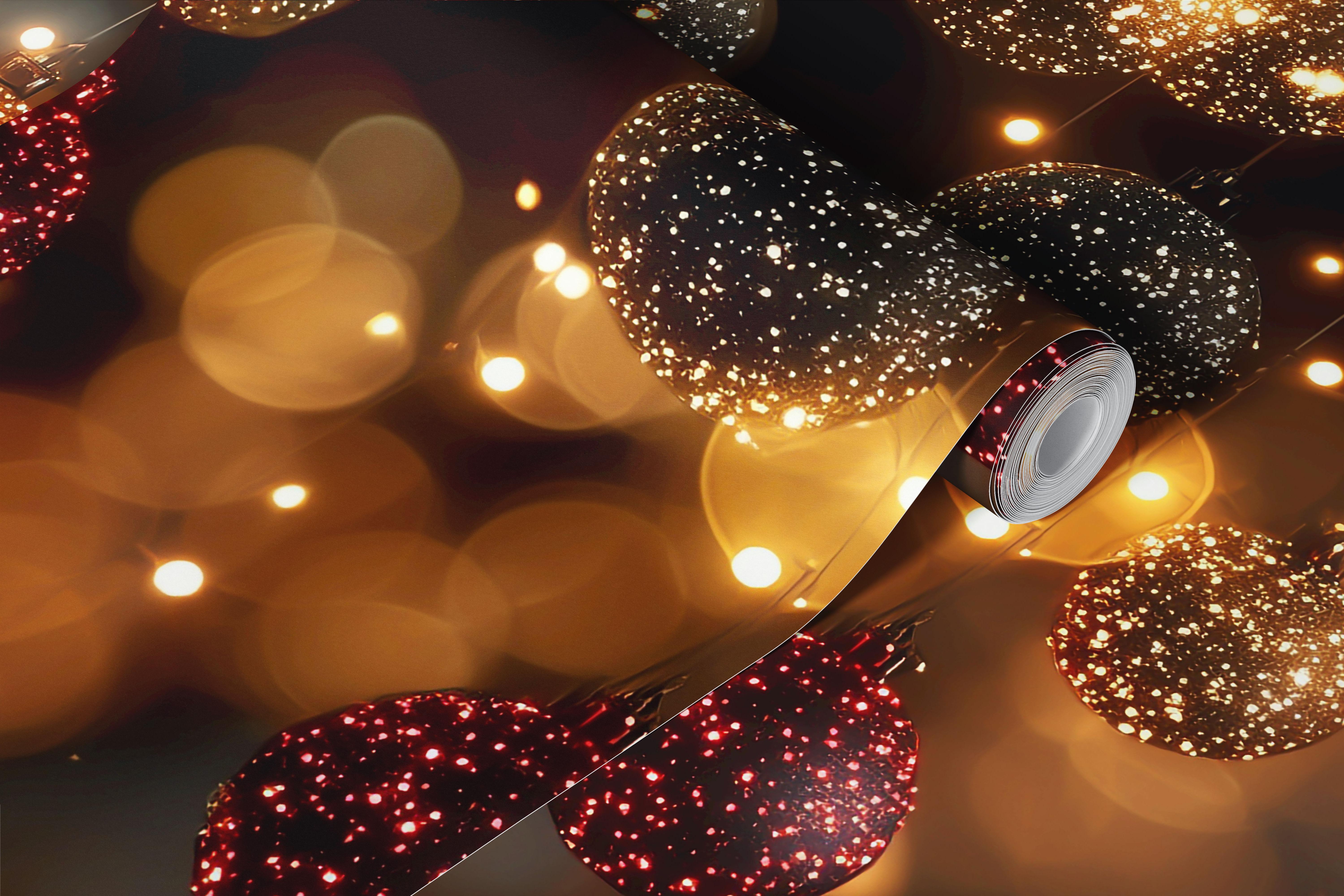 Papel pintado Festive Sparkle Lights en una habitación