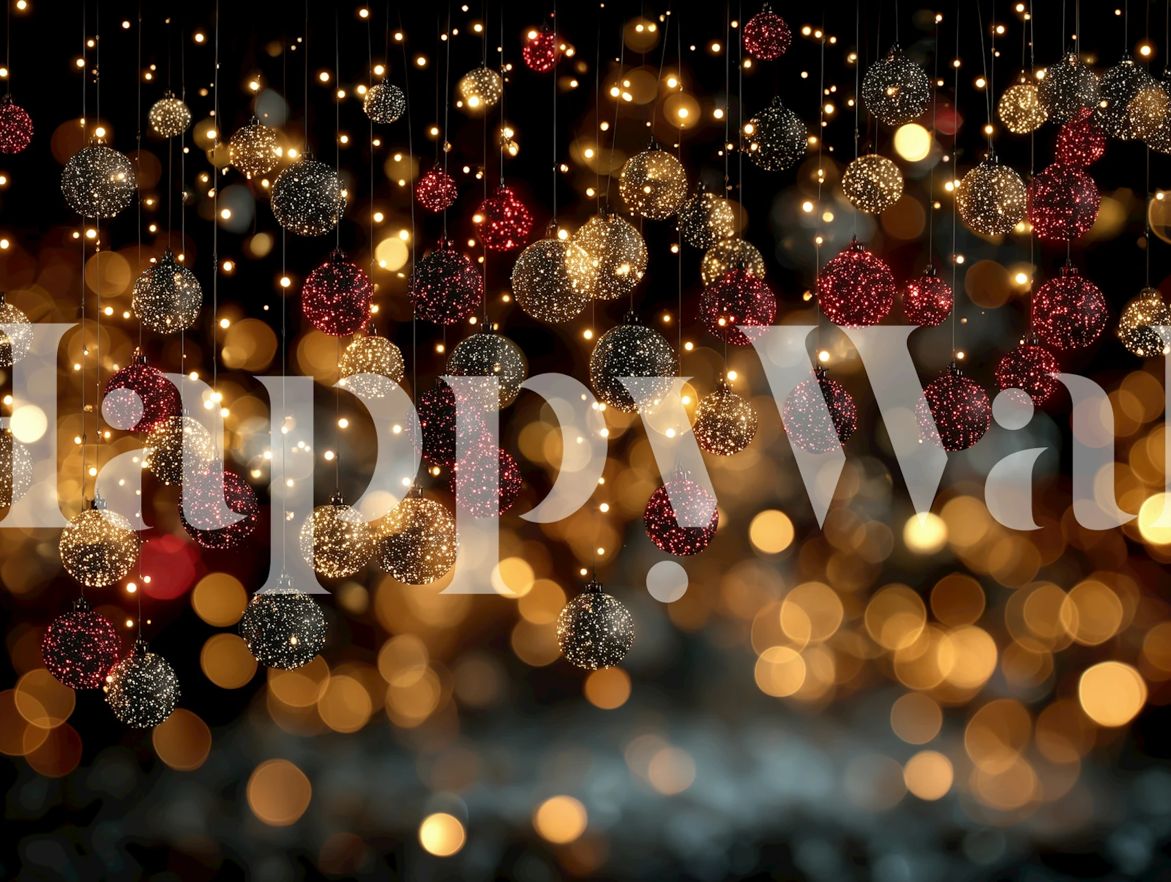 Festive Sparkle Lights wallpaper in a room