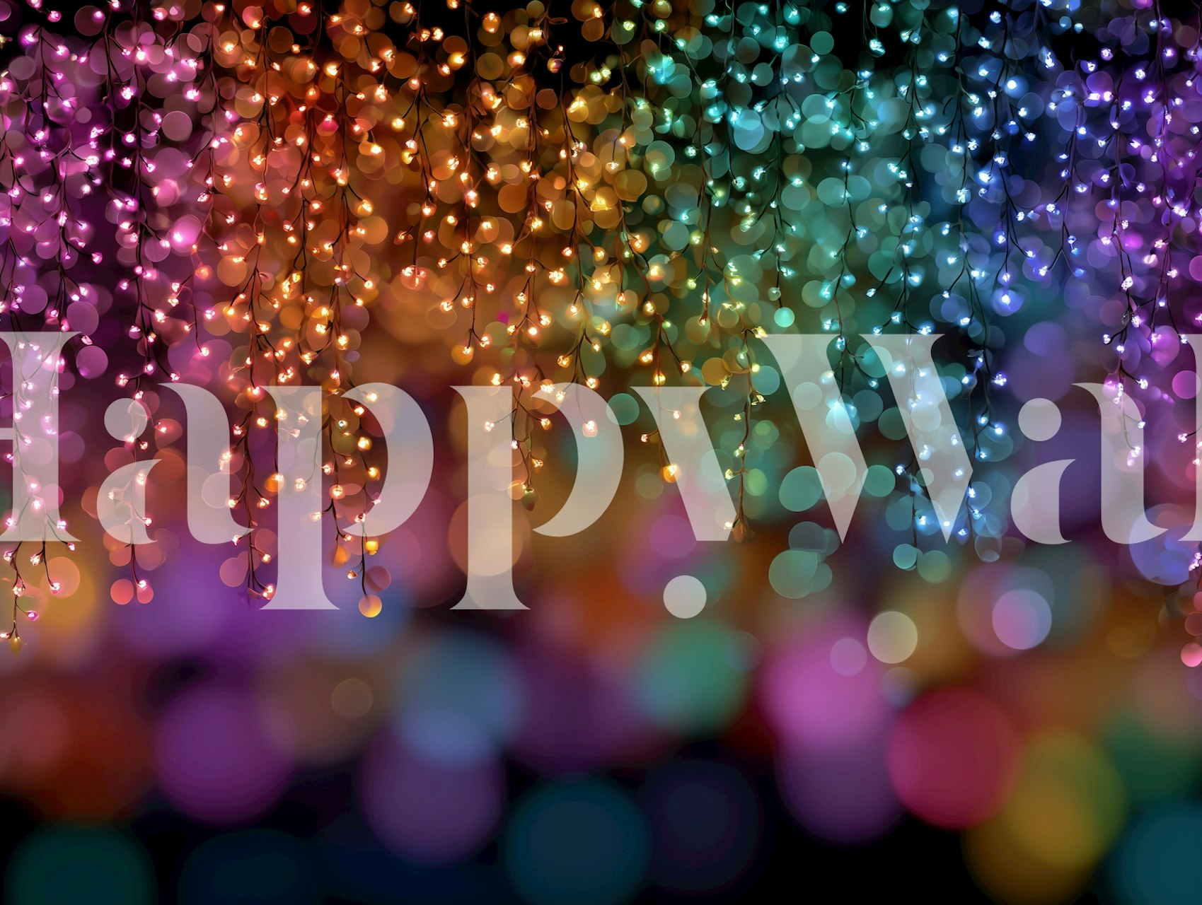 Colorful Cascade tapet i et rum