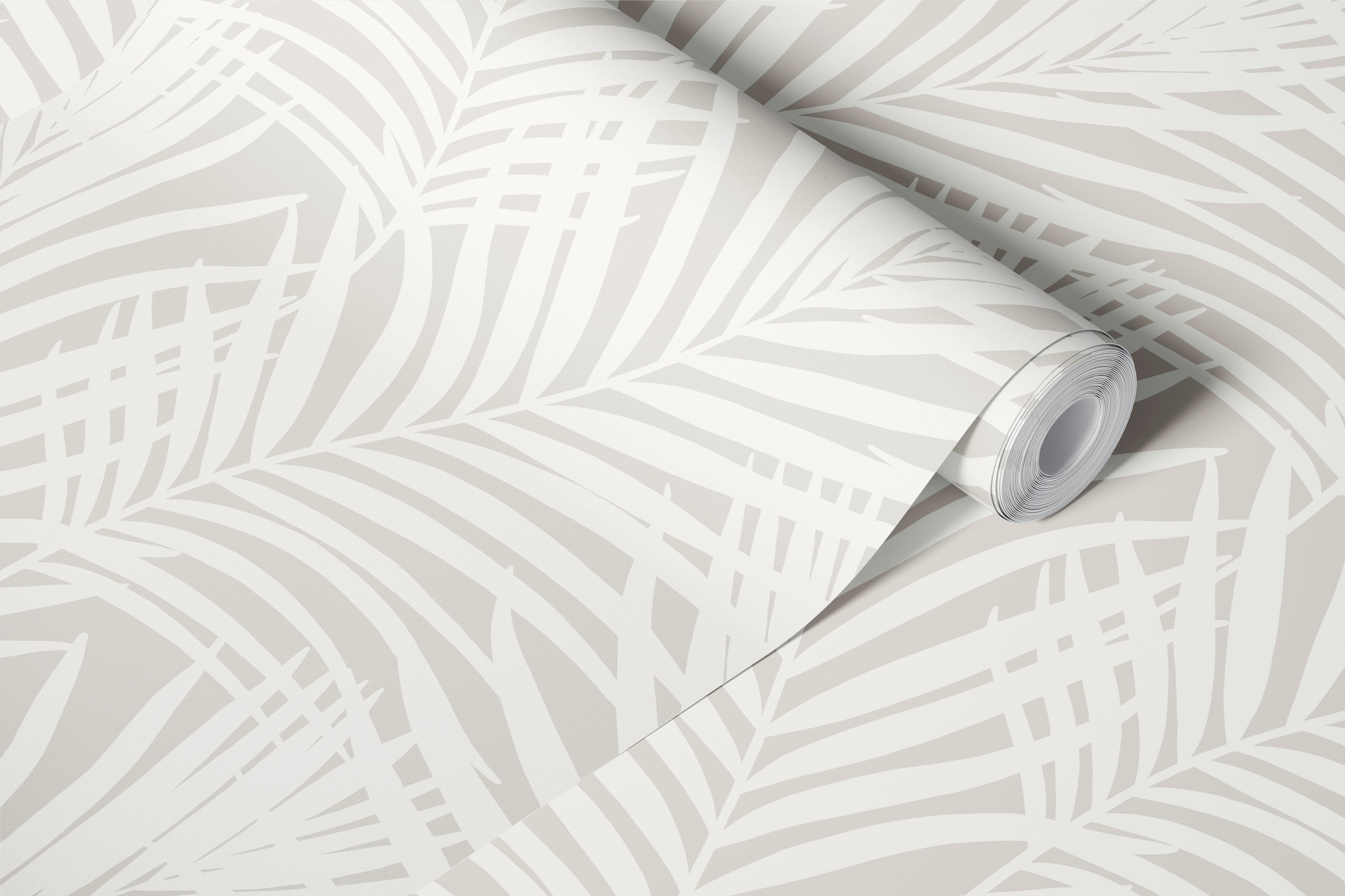 Coastal Palm Leaves behang in een kamer