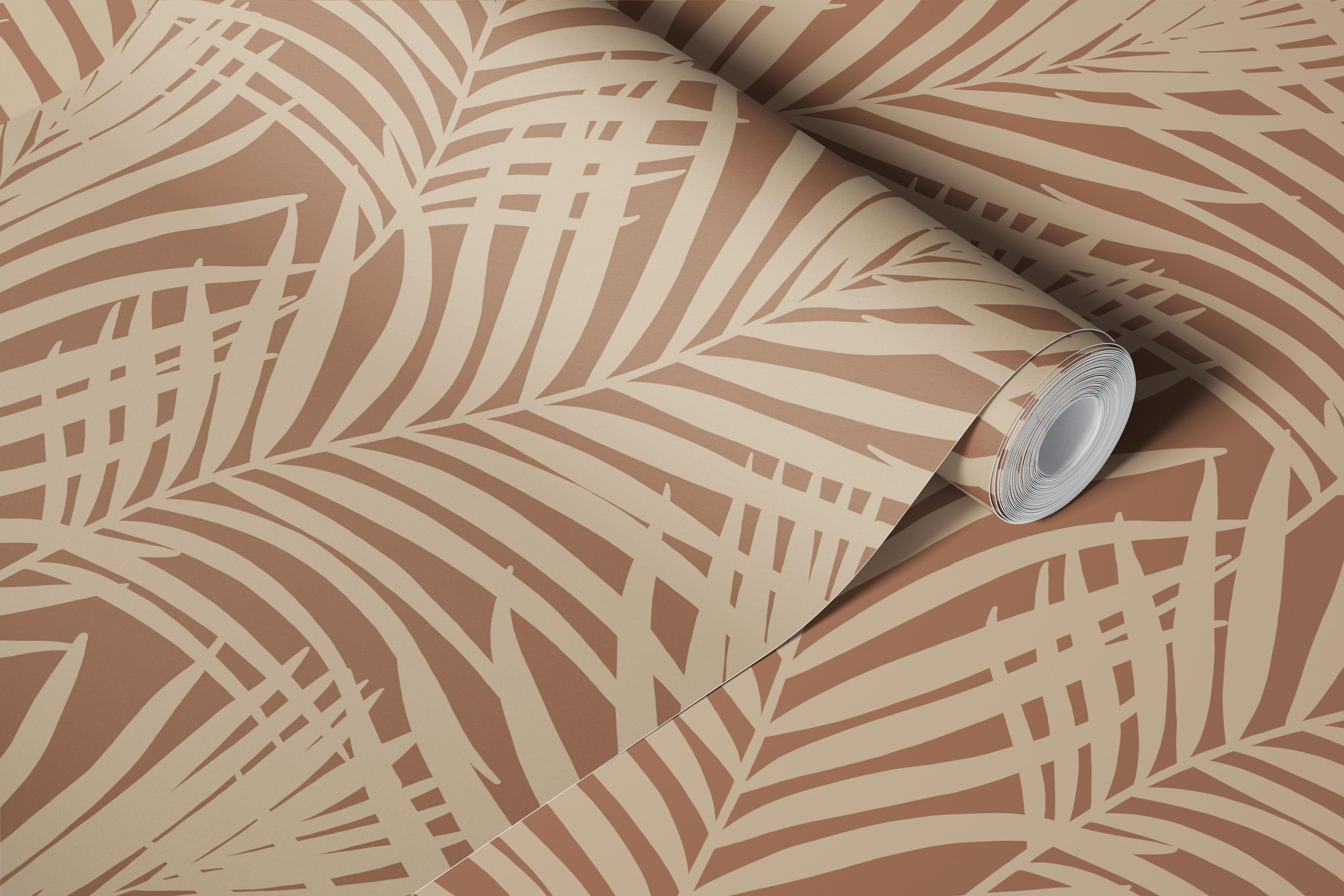 Tapeta Coastal Palm Leaves v místnosti