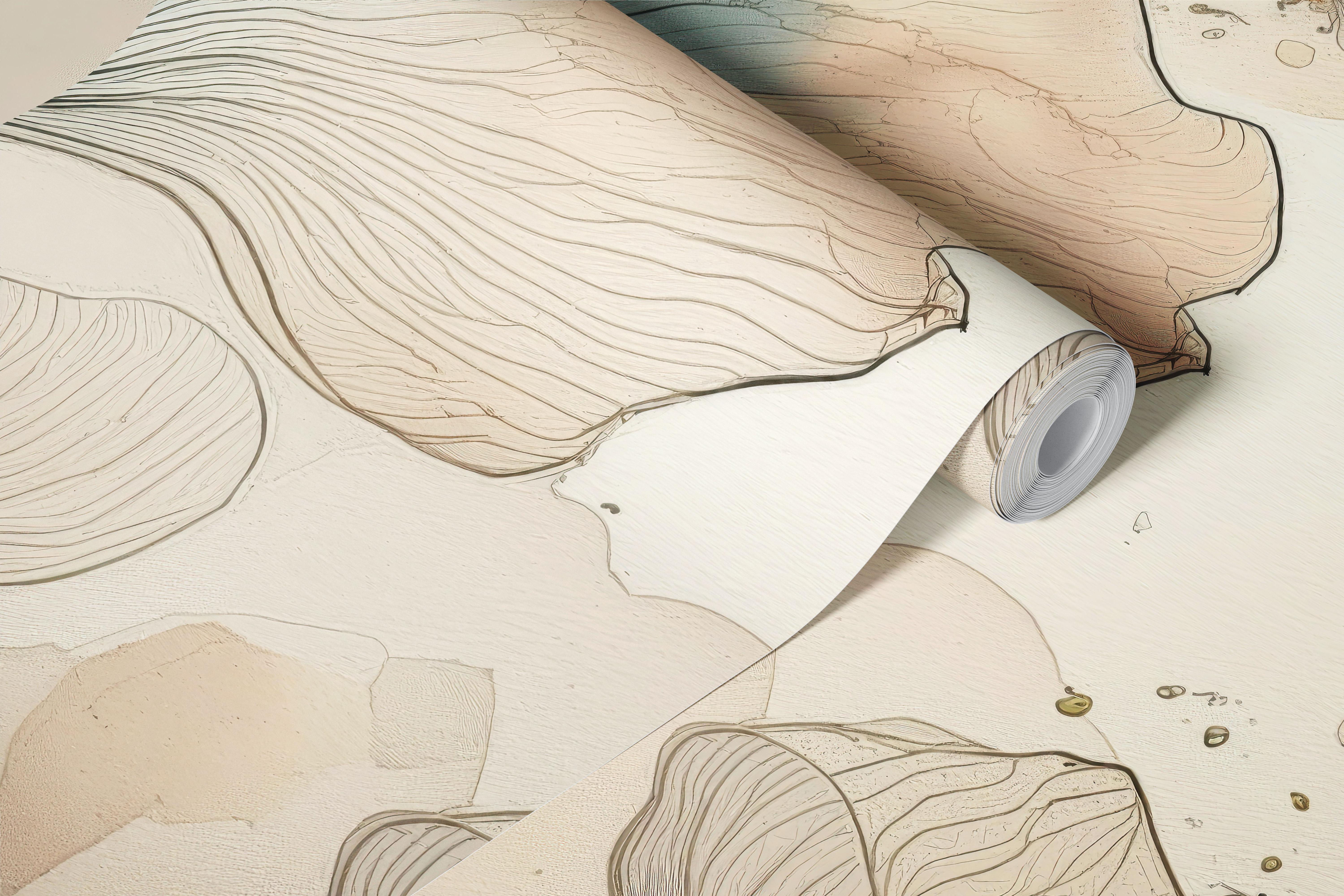 Delicate floral wallpaper in a room setting