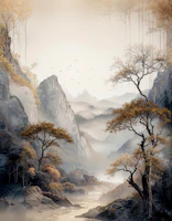 Golden Tree Serenity papiers peint
