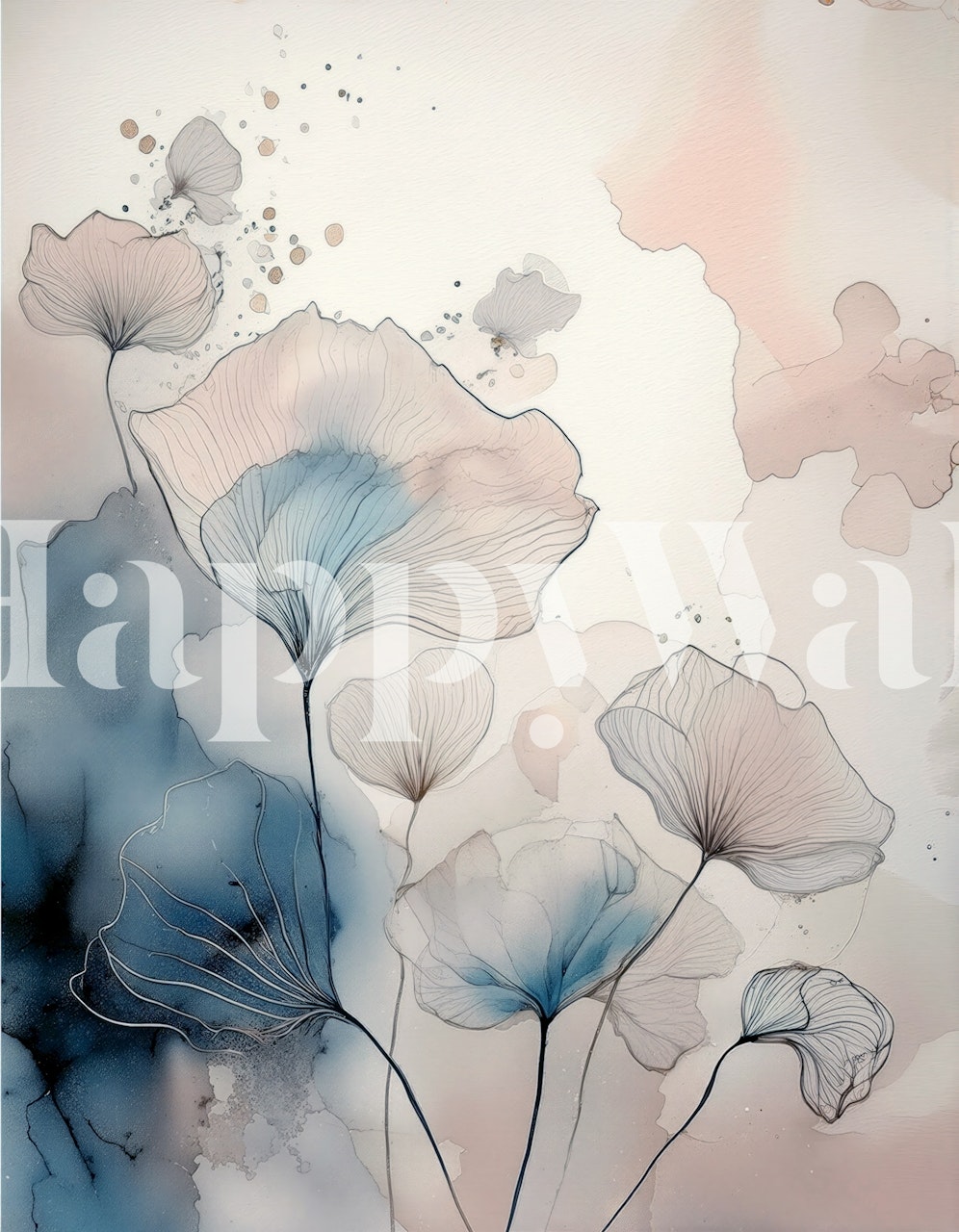 Ταπετσαρία Pastel Blossom Daydream σε ένα δωμάτιο