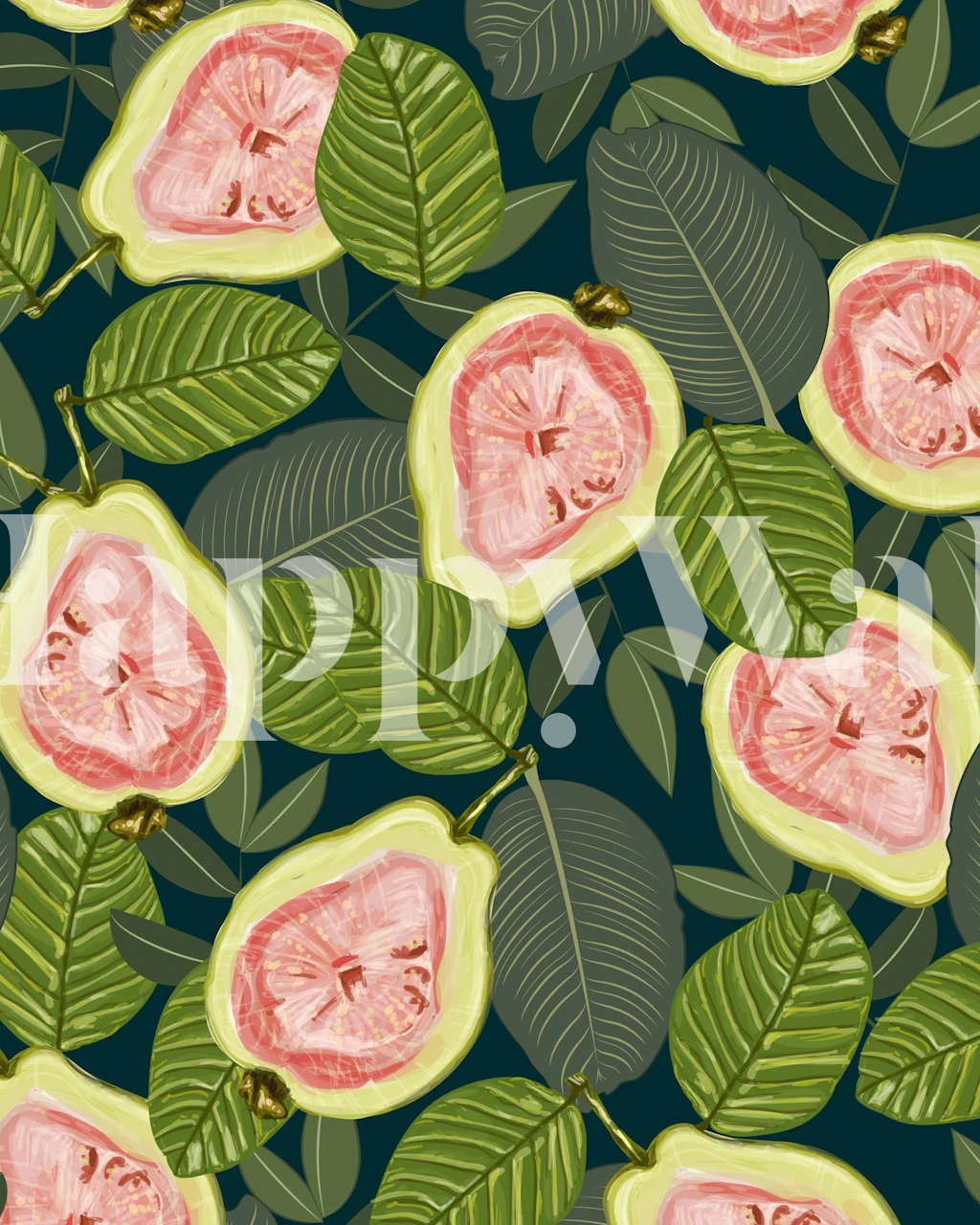 Papier peint Guava Dark dans un cadre de pièce