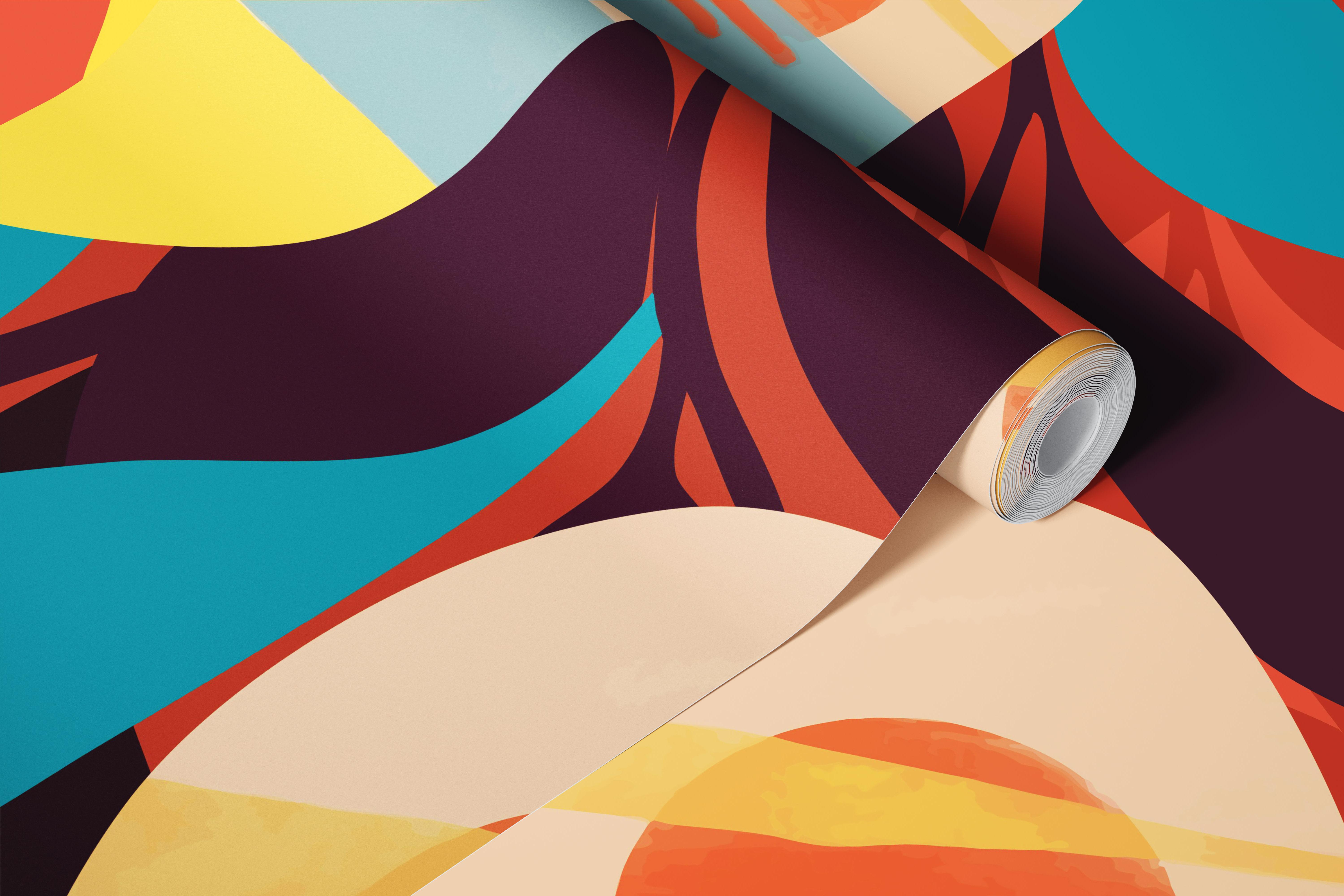 Lemon Sunset wallpaper in a room