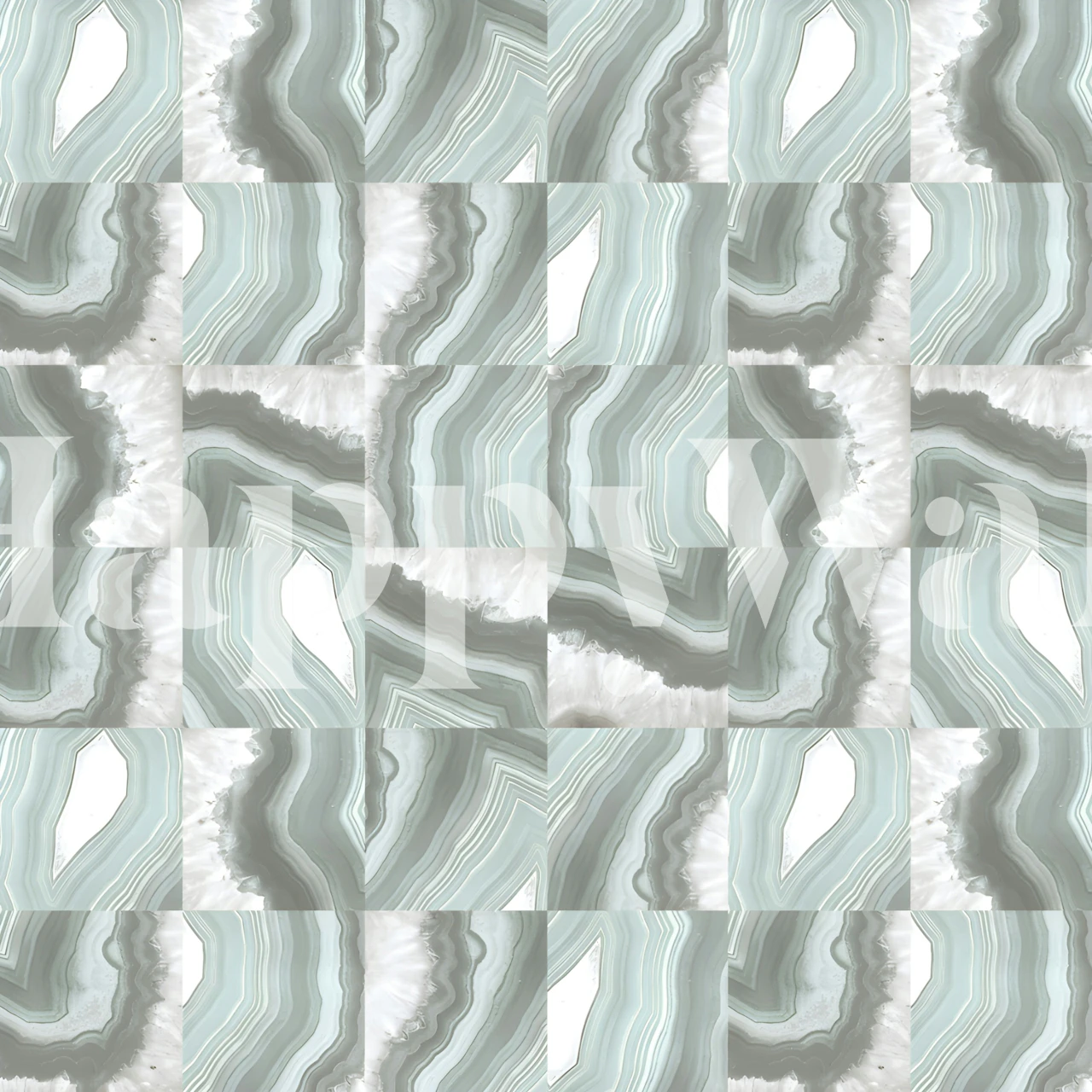 Mint Marble Agate wallpaper in a room