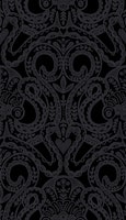 Folk octopus damask black papiers peint
