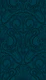 Folk octopus damask dark teal