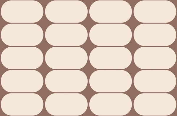 Simple Mid-Century Pebbles Beige Brown