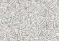 striped wavy shapes - black and white tapete