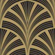 Art Deco Palm fron - Black & Gold