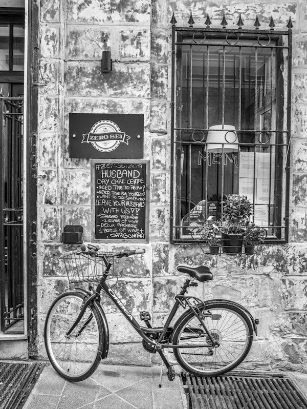 Bicycle Outside the Cafe