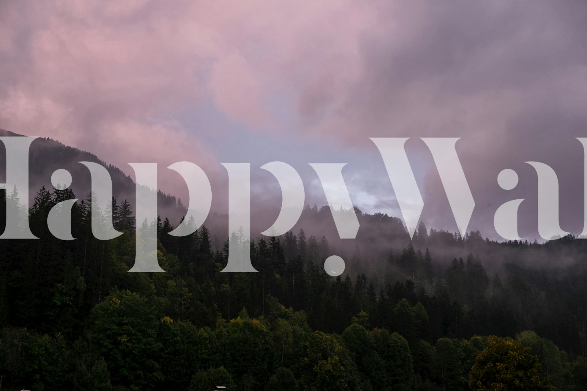 Misty Mountain Dawn wallpaper in a room