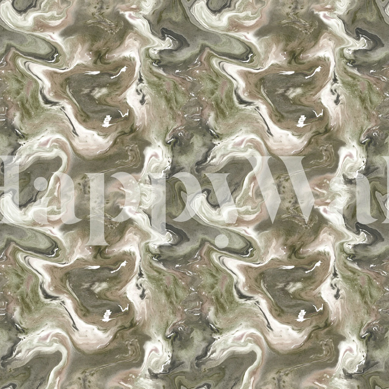 Earthy Marble Swirl wallpaper in a room