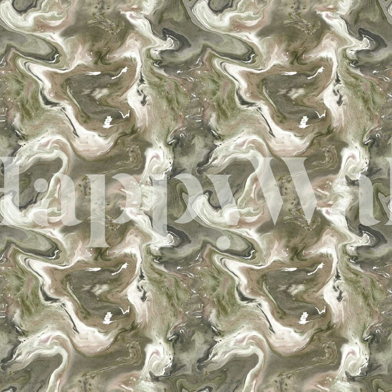 Earthy Marble Swirl wallpaper in a room