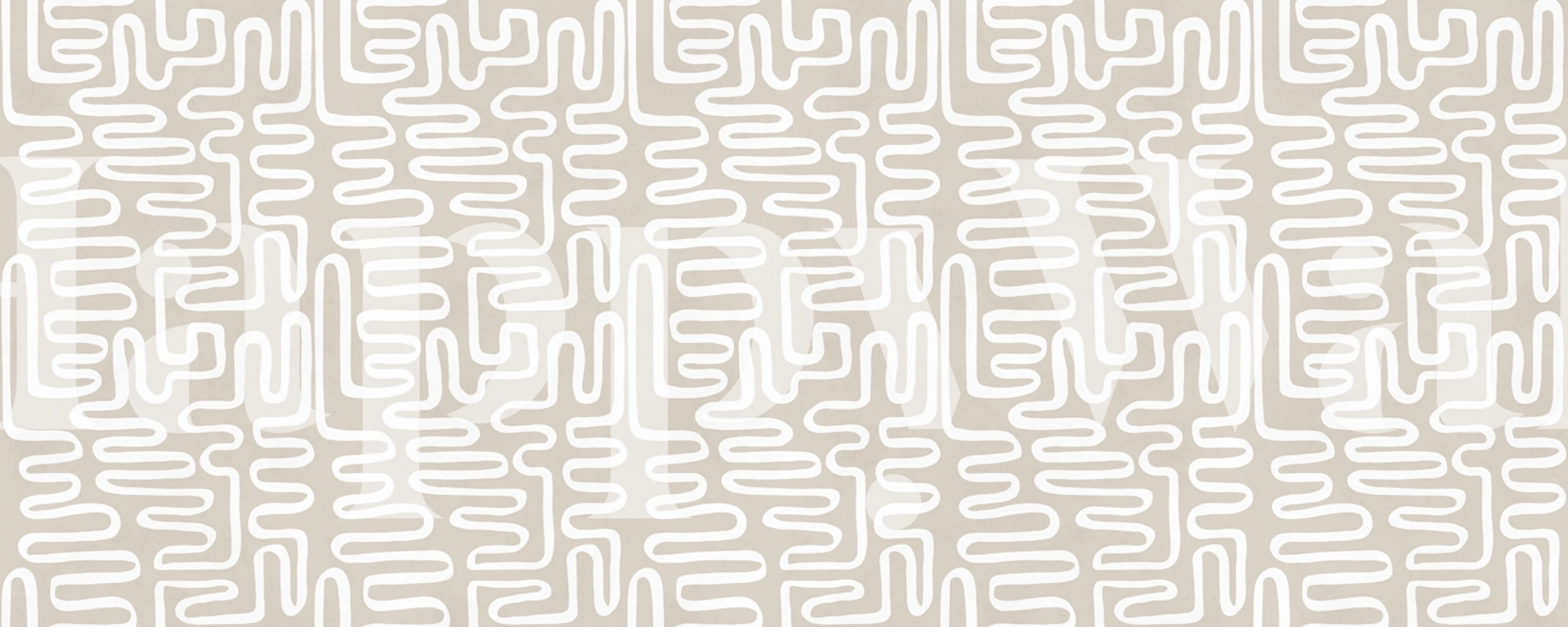 Beige Maze Flow tapet i et rum