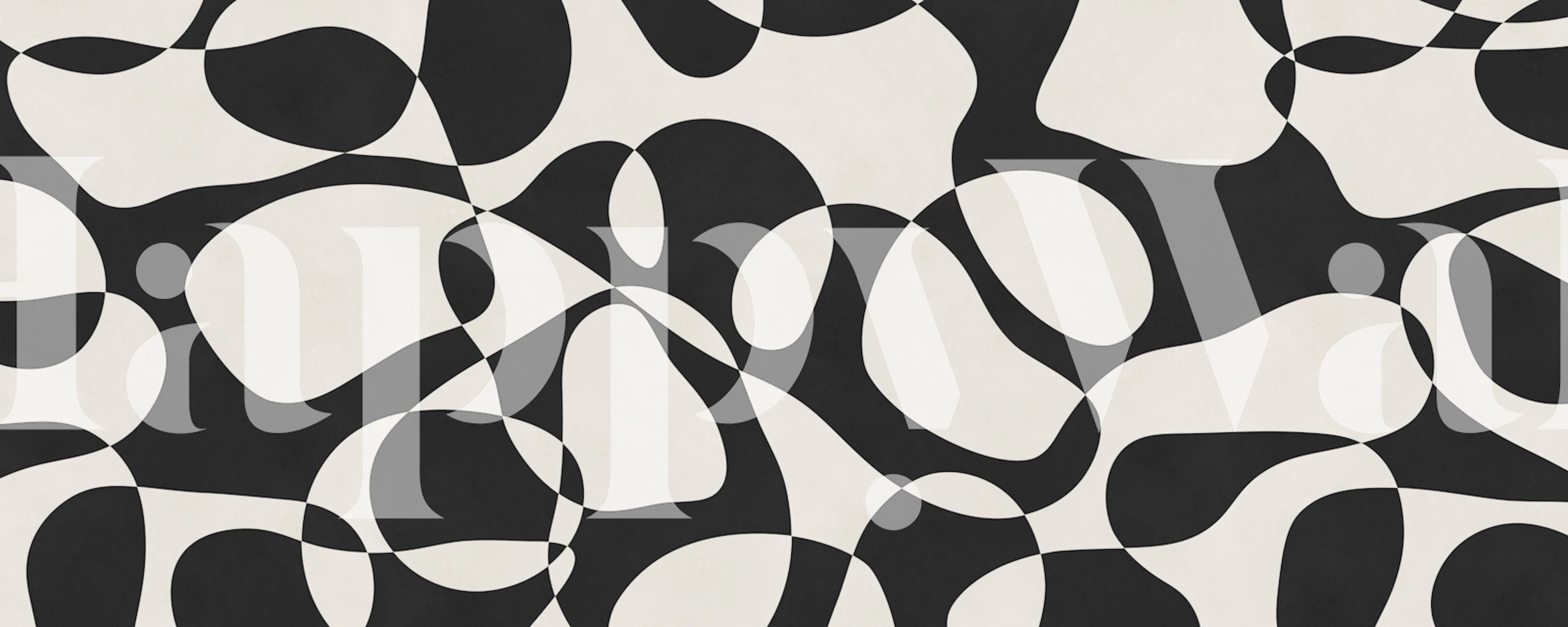 Black and White Organic Flow tapet i et rom