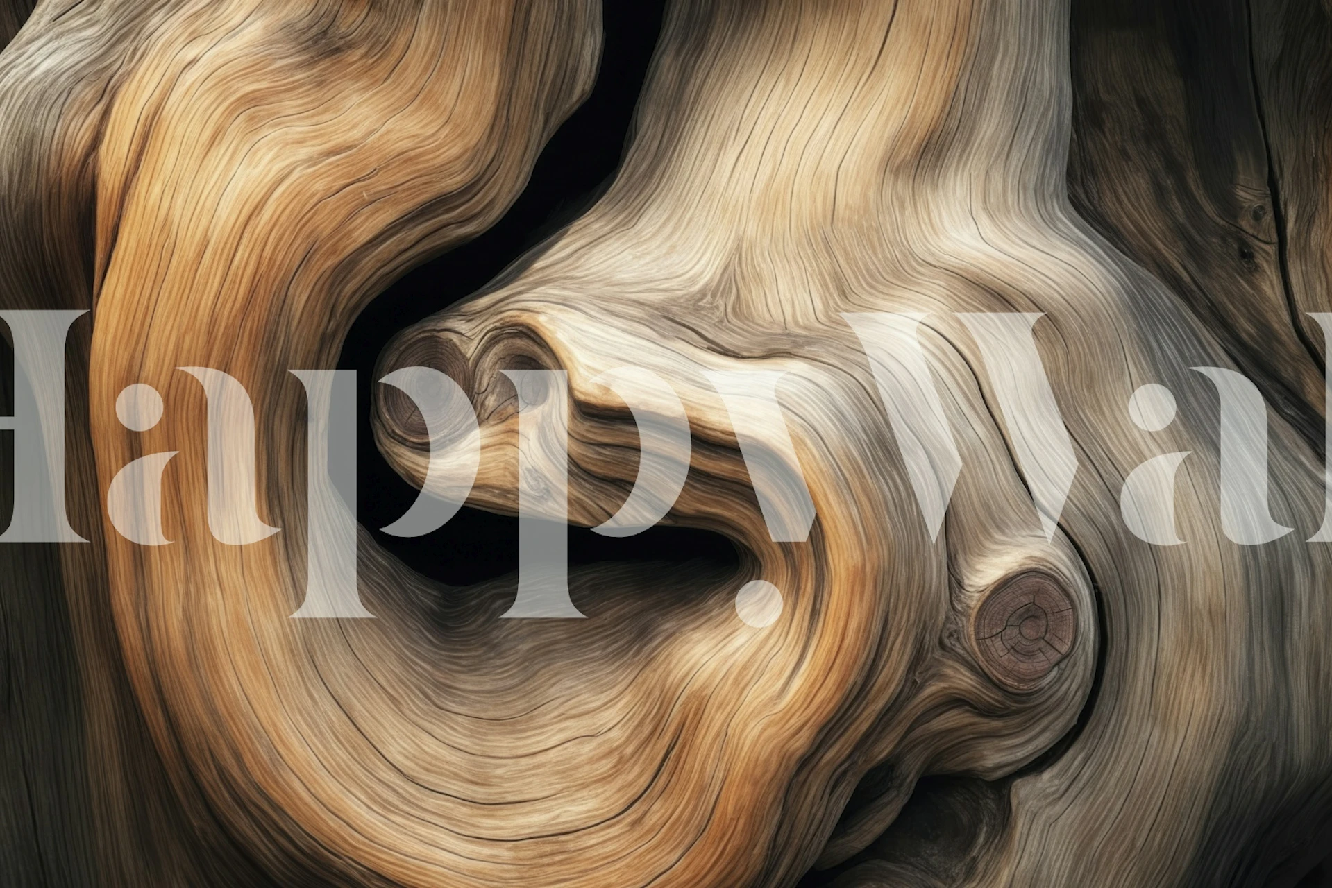 Rustik Holz-Tapete in einem Raum