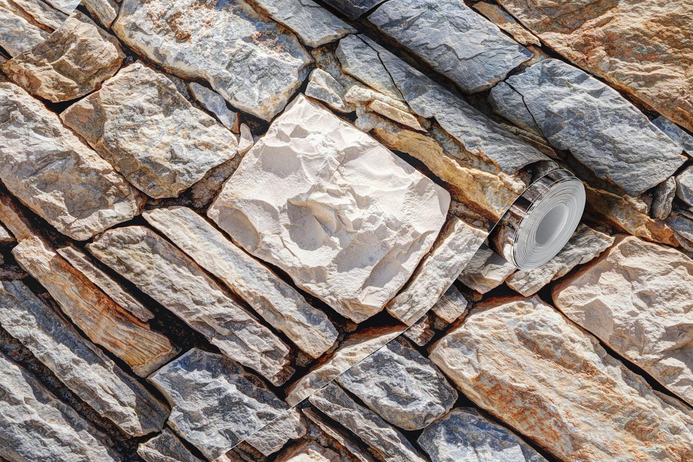 Vintage Rock Wall Effect wallpaper roll