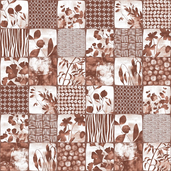 Nippon Cheater Quilt Terracotta Rust Brown