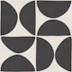 Mid Century Bauhaus Geometric Circles - Black