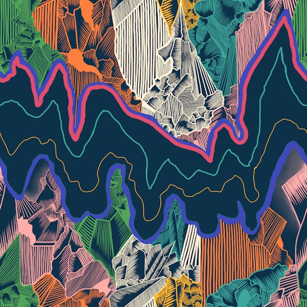 Neon Strata Crystal Geode