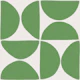 Retro Mod Circles Scandi Shapes - Bold Green