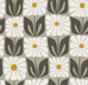 groovy flower tiles - taupe grey