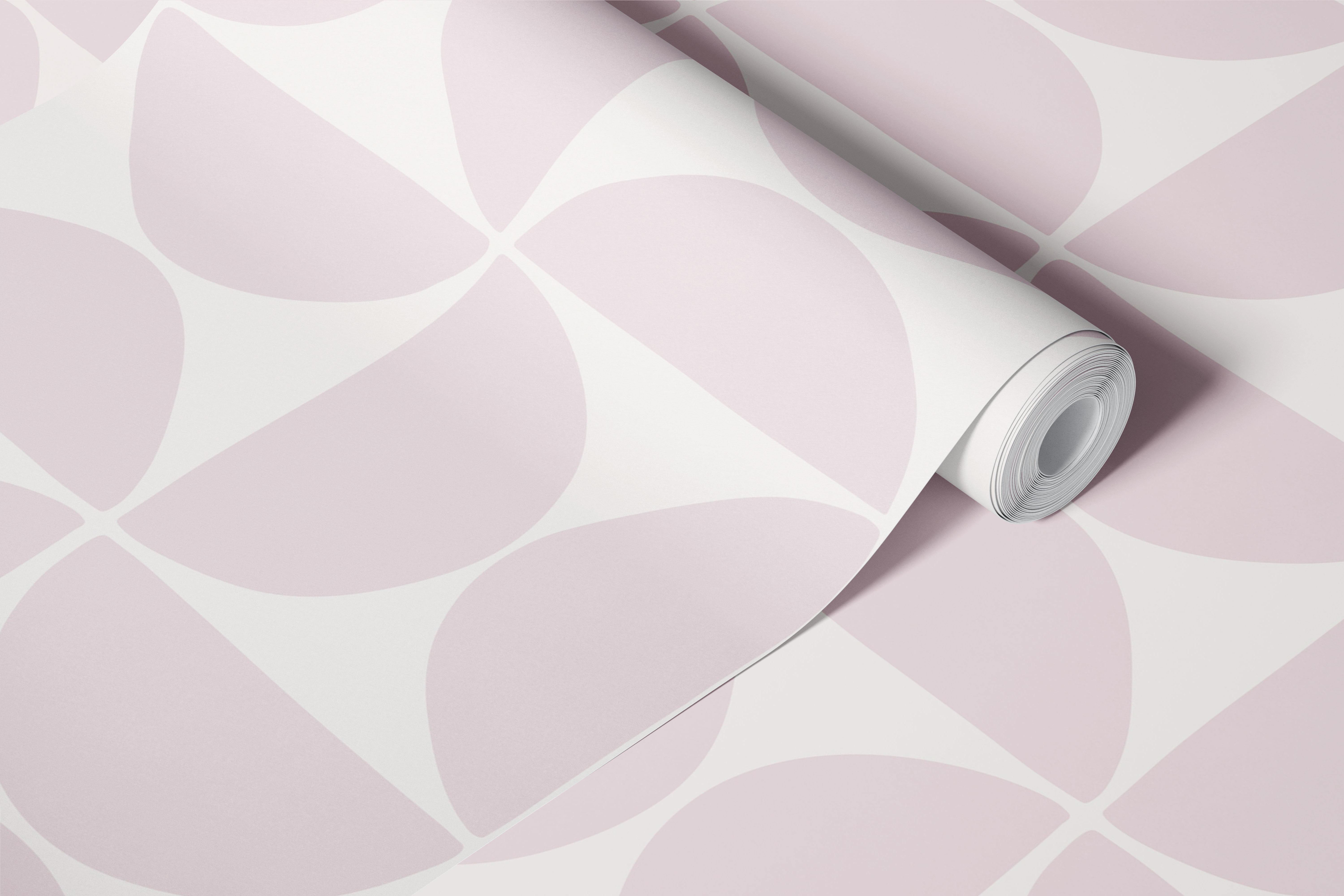 Soft pink geometric shapes wallpaper with minimalist style