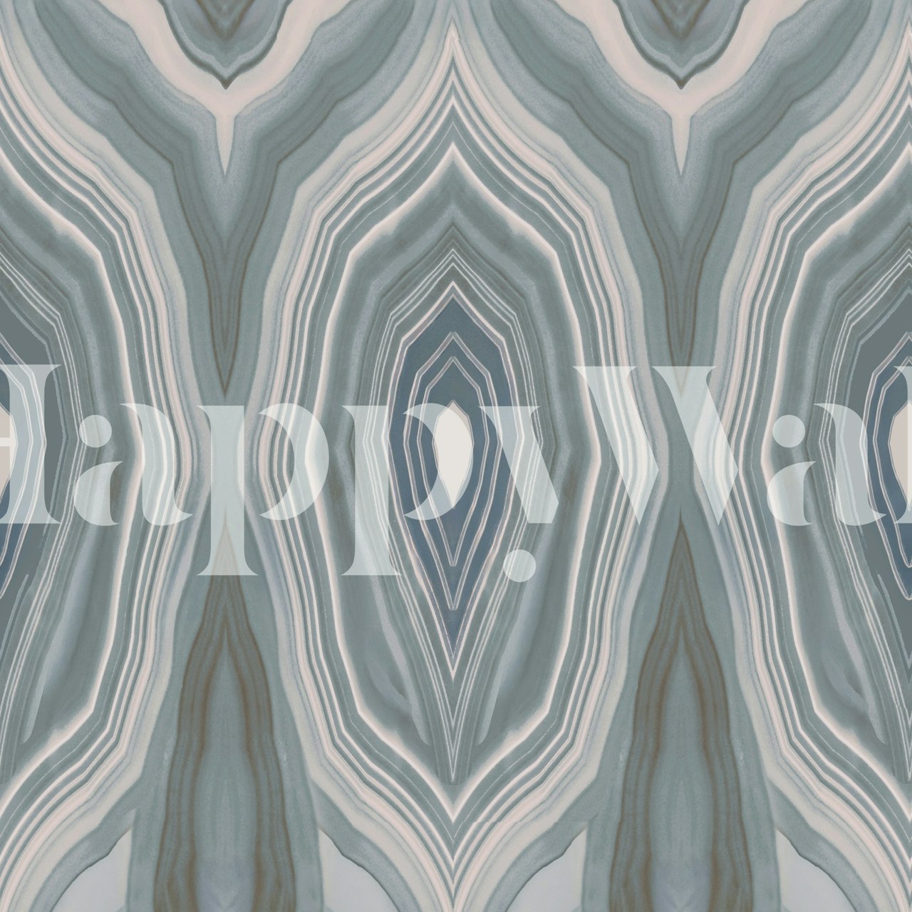 Geode wave pattern in blue and gray on elegant wallpaper