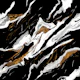 black marble with white and golden veins