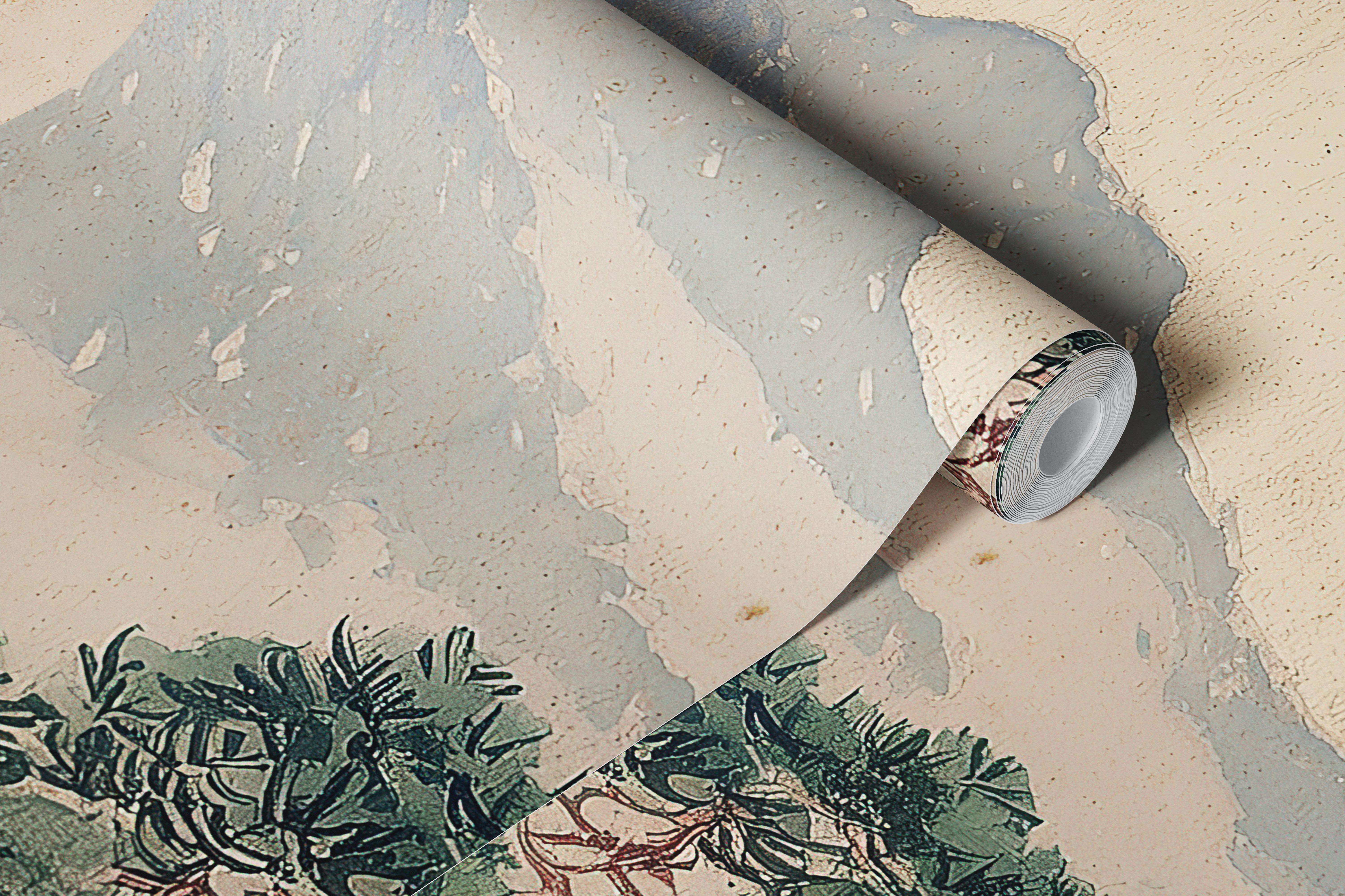 Serene Asia Mountain wallpaper in a room