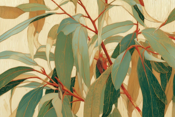 Eucalyptus Branches in Artistic Style