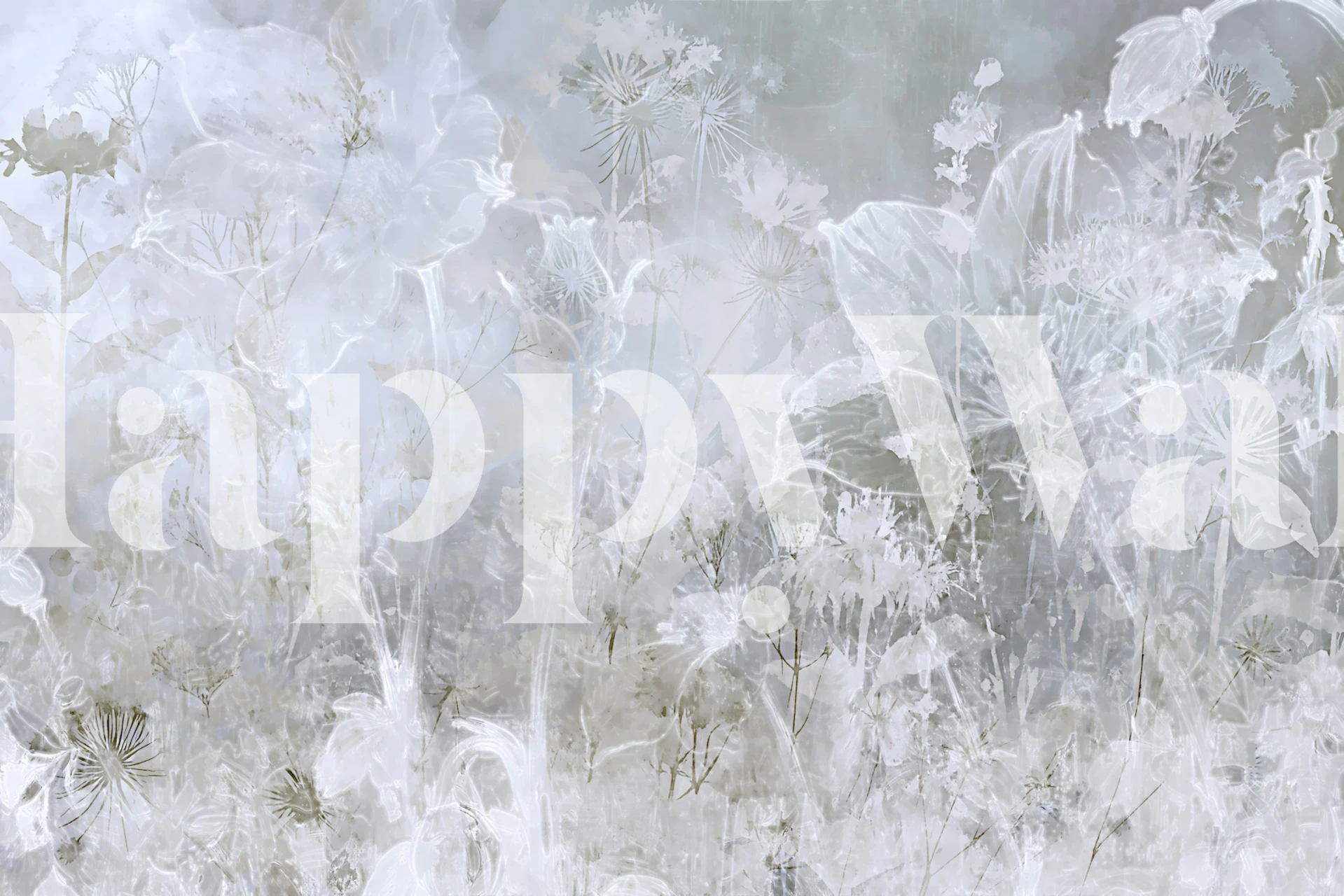 Blomster tapetdesign i et rom