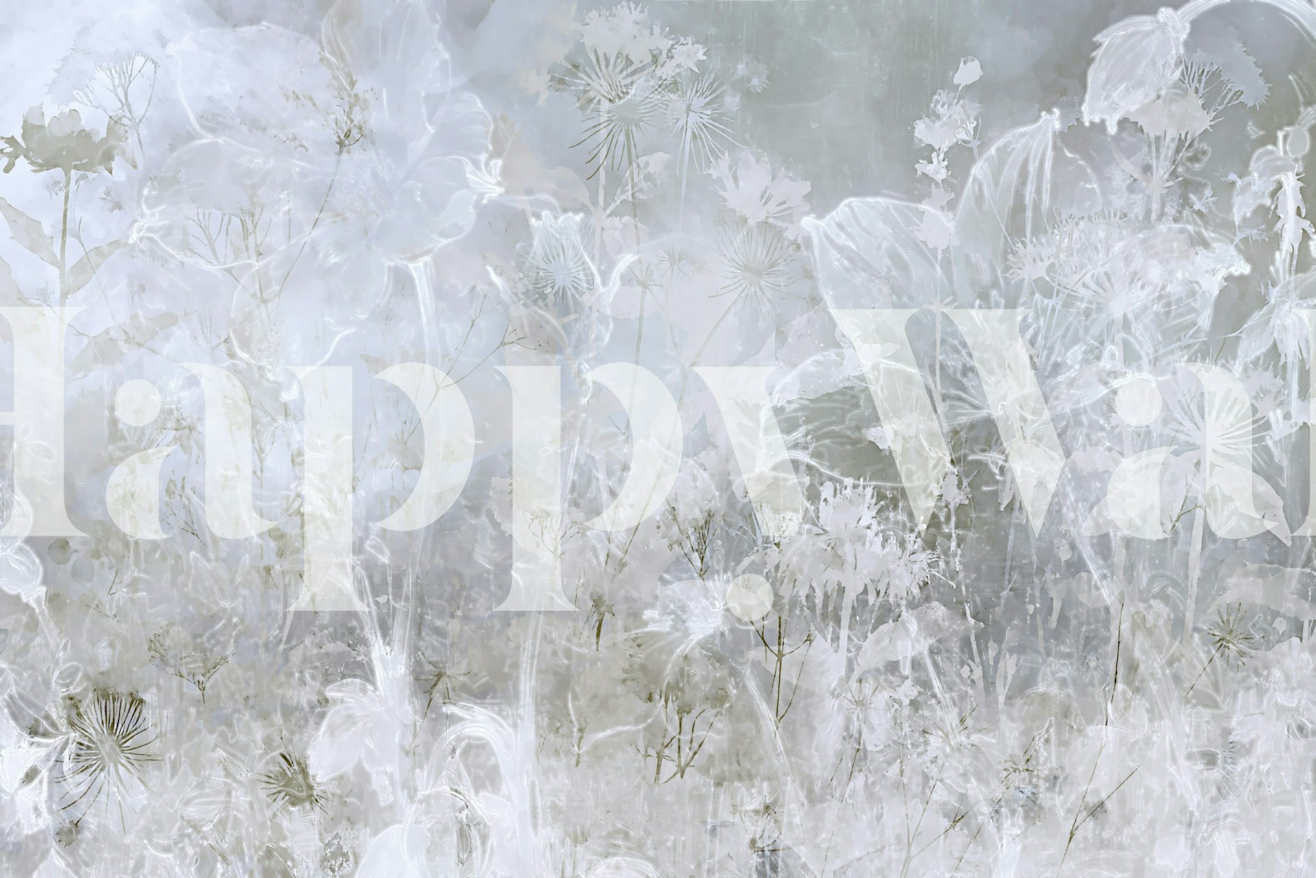 Kukkateemainen tapettisuunnittelu huoneessa